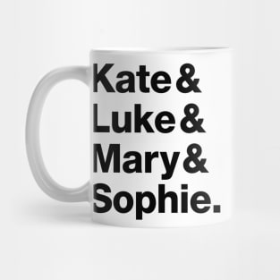 Batwoman Character Names (Black) - Kate Kane, Luke Fox, Mary Hamilton and Sophie Moore Mug